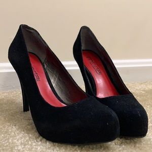 Women suede heels